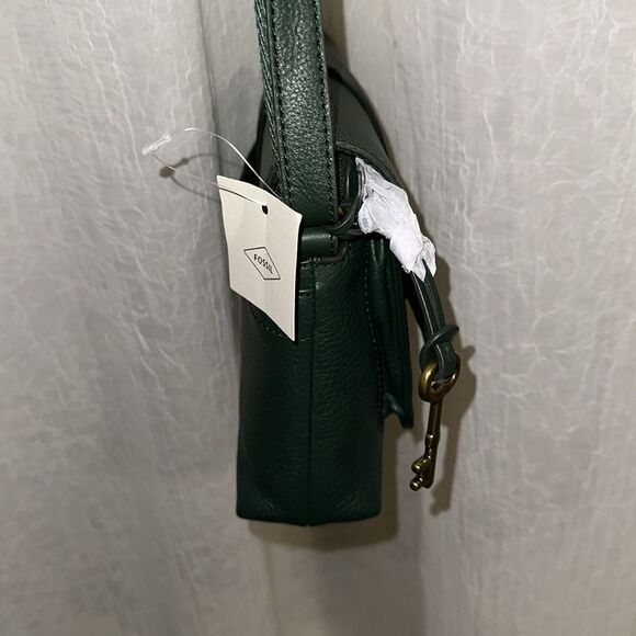Fossil Kinley Pine Green Genuine Leather SmallโCrossbody - Picture 5 of 15